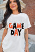 Short Sleeve Letter Print Graphic Crew Neck Tee
