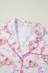 Short Sleeve Notch Lapel Western Graphic Pajama Set