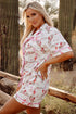Short Sleeve Notch Lapel Western Graphic Pajama Set
