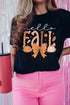 Short Sleeve Pumpkin And Bow Graphic Print Tee