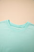 Short Sleeve Raw Edge Jersey Knit Babydoll Dress