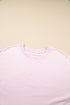 Short Sleeve Raw Edge Jersey Knit Babydoll Dress