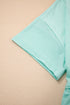 Short Sleeve Raw Edge Jersey Knit Babydoll Dress