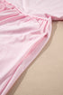 Short Sleeve Raw Edge Jersey Knit Babydoll Dress