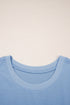 Short Sleeve Raw Edge Jersey Knit Babydoll Dress