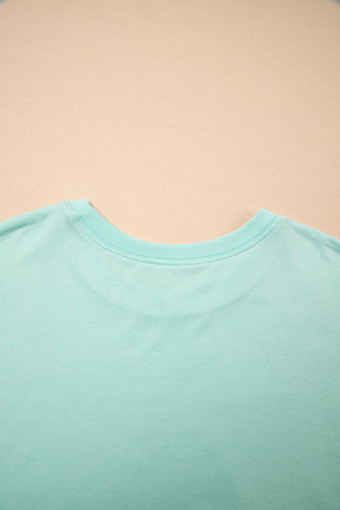 Short Sleeve Raw Edge Jersey Knit Babydoll Dress