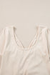 Short Sleeve Ribbed Button Front Ruched Maxi Dress