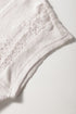Short Sleeve Ribbed Texture Lace Patchwork V Neck Top