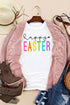Short Sleeve Round Neck Graphic Letter Print Tee