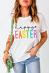 Short Sleeve Round Neck Graphic Letter Print Tee