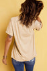 Short Sleeve Round Neck Graphic Print Crop Tee