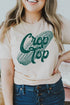 Short Sleeve Round Neck Graphic Print Crop Tee