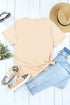 Short Sleeve Round Neck Graphic Print Crop Tee