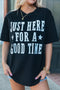 Short Sleeve Round Neck Letter Print Graphic Tee