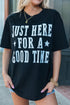 Short Sleeve Round Neck Letter Print Graphic Tee