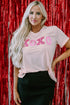 Short Sleeve Sequin Graphic Print Jersey Shirt