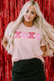 Short Sleeve Sequin Graphic Print Jersey Shirt
