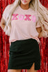 Short Sleeve Sequin Graphic Print Jersey Shirt