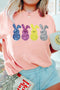 Short Sleeve Sequin Rabbit Graphic Crew Neck Tee