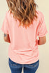 Short Sleeve Sequin Rabbit Graphic Crew Neck Tee
