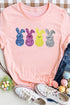 Short Sleeve Sequin Rabbit Graphic Crew Neck Tee