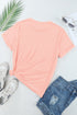 Short Sleeve Sequin Rabbit Graphic Crew Neck Tee