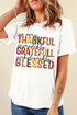 Short Sleeve Slogan Print Crew Neck Graphic Tee