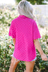 Short Sleeve Textured Checkerboard Button Down Resort Shirt