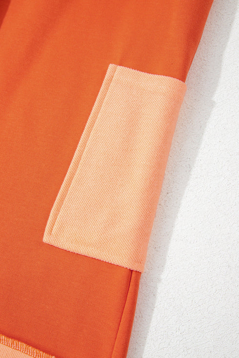 Short Sleeve V Neck Patch Pocket Loose Fit Romper