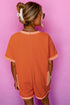 Short Sleeve V Neck Patch Pocket Loose Fit Romper