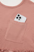 Short Sleeve Waffle Knit Babydoll Tunic