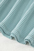 Short Sleeve Waffle Knit Babydoll Tunic