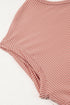 Short Sleeve Waffle Knit Babydoll Tunic