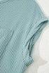 Short Sleeve Waffle Knit Babydoll Tunic