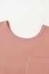 Short Sleeve Waffle Knit Babydoll Tunic