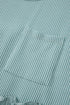 Short Sleeve Waffle Knit Babydoll Tunic