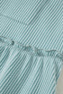 Short Sleeve Waffle Knit Babydoll Tunic