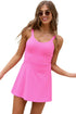 Shorts Included Twisted Strappy Back Active Mini Dress