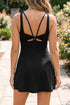 Shorts Included Twisted Strappy Back Active Mini Dress