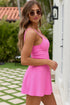 Shorts Included Twisted Strappy Back Active Mini Dress