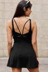 Shorts Included Twisted Strappy Back Active Mini Dress