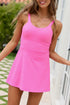 Shorts Included Twisted Strappy Back Active Mini Dress