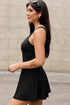 Shorts Included Twisted Strappy Back Active Mini Dress