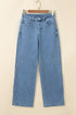 Side Seam Rivet Detail Regular Fit Ankle Jeans
