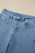 Side Seam Rivet Detail Regular Fit Ankle Jeans