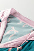Silky Ribbon Bow Print Long Sleeve And Shorts Pajama Set