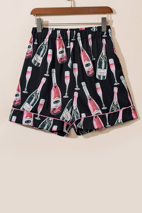 Silky Satin Button Down Short Sleeve Pajama Set