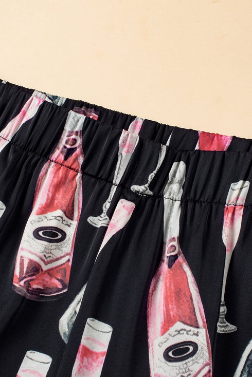 Silky Satin Button Down Short Sleeve Pajama Set