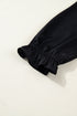 Silky Satin Split Neck Tiered Ruffle Sleeve Maxi Dress
