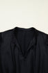 Silky Satin Split Neck Tiered Ruffle Sleeve Maxi Dress